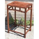 A Chinese hardwood rectangular occasional table, 44.5 x 35cm.