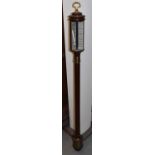 DOVE BAZLEY, CHELTENHAM; a reproduction mahogany marine stick barometer, height 92cm/