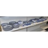 A large quantity of Spode 'Italian' tableware including eleven teacups, six coffee cans, numerous