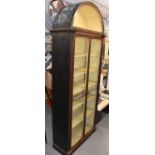 A large 19th century Continental bookcase with domed top above pair of glazed doors, width 100cm,