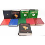 A large quantity of India and Africa stamps in five albums and five stock books.