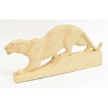 An Art Deco figure of a panther, signed White, length 37cm, height 19cm.Condition Report: Crack to