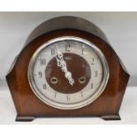 A Smiths of Enfield mahogany cased mantel clock.