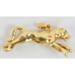 A 9ct yellow gold pendant modelled as a jaguar, approx 1.4g.