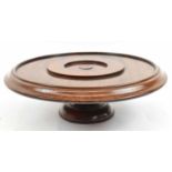 A mahogany Lazy Susan, diameter 43cm.