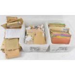 A large quantity of All World off paper stamps with covers, and a bag of modern First Day Covers.