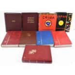 A quantity of Chinese, Japanese and Korean stamps in five stock books and four albums.