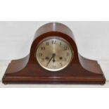 An early 20th century mahogany eight day chiming mantel clock, width 45cm.