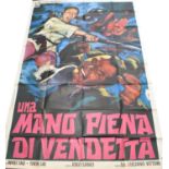 LATE 1960S/70S ITALIAN CINEMA/MOVIE POSTERS; martial art interest, a collection of five posters