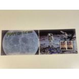 MAN ON THE MOON; prestige booklet of 50 years in space, bearing the signatures of Neil Armstrong and