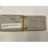 THE BEATLES; an autograph album bearing the signatures of all four band members to the front page,
