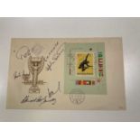 BRAZIL WORLD CUP WINNER 1962; a first day cover bearing several signatures including Pele,