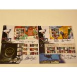 JAMES BOND; four first day covers each bearing single signature; Dame Diana Rigg, Gloria Hendry,