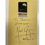 NEIL ARMSTRONG; a page from an autograph book bearing Apollo 8 stamp inscribed 'To Patrick, Good