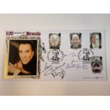 DRACULA; a limited edition first day cover no. 1736/5000 bearing several signatures including