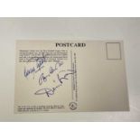 MANCHESTER UNITED; a postcard bearing the signatures of the 'Holy Trinity'; George Best, Sir Bobby