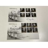 WOMEN OF DISTINCTION; two first day covers each signed by Maya Angelou and Toni Morrison (2).