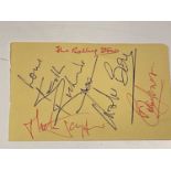 THE ROLLING STONES; a page from an autograph book bearing the signatures of Keith Richards, Mick