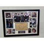 † JOHN LENNON (1940-1980); original sketch, "The Moo Cow", signed, presented in a frame with montage