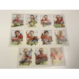 ENGLAND WORLD CUP WINNERS 1966; a series of eleven small photographic cards, ten of which bearing