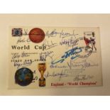 ENGLAND WORLD CUP WINNERS 1966; a first day cover bearing numerous signatures including Sir Bobby