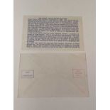 BARNES WALLIS; a first day cover postmark 1976 bearing his signature, 11 x 16.5cm, unframed