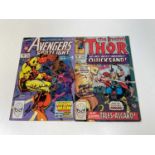 AVENGERS SPOTLIGHT & THOR; two comic books, both signed by Stan Lee, further signed by Howard Mackie