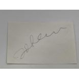 JOHN LENNON; a single piece of paper bearing the star's signature.