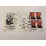 AMERICAN CIVIL RIGHTS; a W.E.Dubois first day cover bearing the signatures of Rosa Parks, Ralph