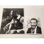 JAZZ, RICHIE HAVENS; two black and white promotional photographs of the jazz musician, both signed