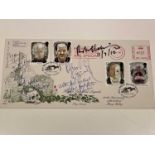 VARIOUS ACTORS; a first day cover bearing the signatures of Kenneth Brannagh, Helena Bonham