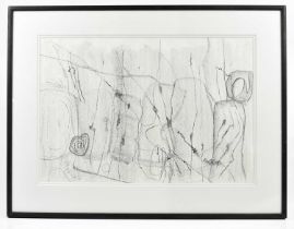 † HARRY OUSEY (1915-1985); charcoal, untitled, signed verso, inscribed on Goldmark Gallery of