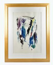 † HARRY OUSEY (1915-1985); watercolour, untitled, signed and dated '66, 70 x 47cm, framed and