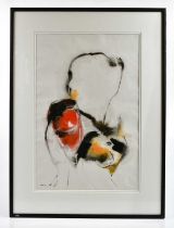 † HARRY OUSEY (1915-1985); watercolour, untitled, signed and dated '71, inscribed on Goldmark