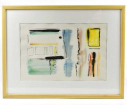 † HARRY OUSEY (1915-1985); watercolour, untitled, signed and dated '79, 30 x45cm, framed and glazed.
