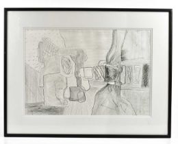 † HARRY OUSEY (1915-1985); charcoal, untitled, unsigned, inscribed on Goldmark Gallery of