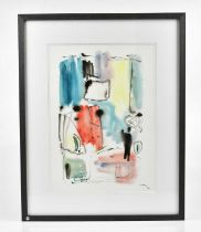 † HARRY OUSEY (1915-1985); watercolour, untitled, signed and dated '80, 47 x 33cm, framed and