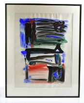 † HARRY OUSEY (1915-1985); watercolour, untitled, signed and dated '65, bearing Goldmark Gallery