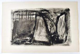 † HARRY OUSEY (1915-1985); ink study, untitled, signed and dated '61, 38 x 61cm, unframed.