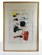 † HARRY OUSEY (1915-1985); watercolour, untitled, signed and dated '67, 69 x 49cm, framed and