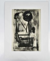 † HARRY OUSEY (1915-1985); ink study, untitled, signed and dated '61, image approx 38 x 56cm,