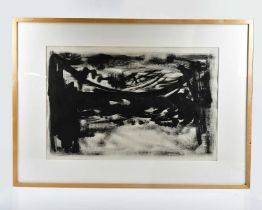 † HARRY OUSEY (1915-1985); ink, 'Black', signed and dated '61, 48 x 74cm, framed and glazed.