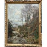 TOM CLOUGH (1867-1943) oil on canvas, river landscape, signed, 90 x 70cm, framed.