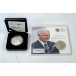 THE ROYAL MINT; a silver proof commemorative medal Sir Bobby Robson, numbered 0284, together with