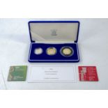 THE ROYAL MINT; a cased three coin collection silver piedfort 2003.