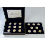 THE ROYAL MINT; a cased set silver proof Elizabeth II seventeen piece coin collection, cased.
