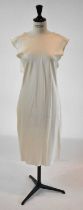 LANVIN; a cream 100% silk evening dress, size small.