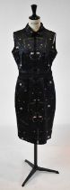 GIVENCHY; a black panther print dress, size 42.