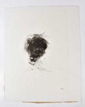 † HARRY OUSEY (1915-1985); charcoal, untitled, signed and dated '71, 56 x 38cm, laid on mount but