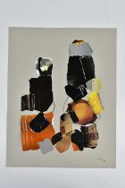 † HARRY OUSEY (1915-1985); collage, untitled, signed and dated '83, 42 x 33cm, unframed.